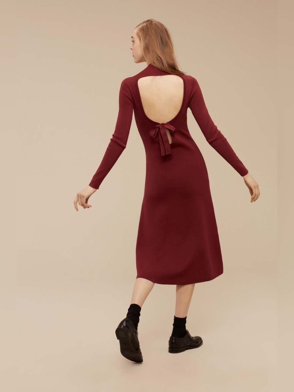 Babaton 1-01 Shirin Dress Size Medium Berry Bloom Aritzia